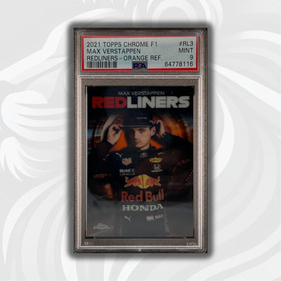 PSA 9 - 10/25 - MAX VERSTAPPEN #RL3 - REDLINERS - ORANGE REFRACTOR