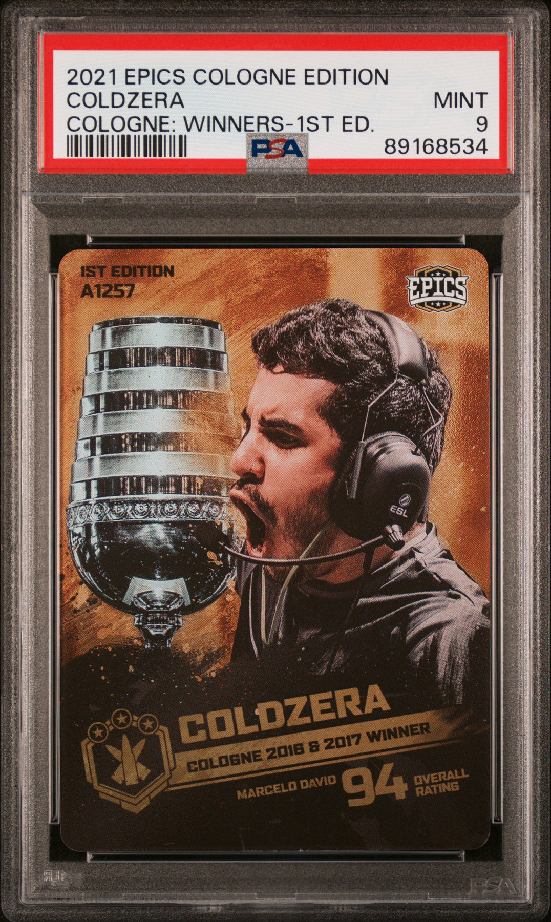 Authentic Winner PSA 9 - Coldzera #A1257 - Winners - 1st Edition - 2021 Epics Cologne E ...