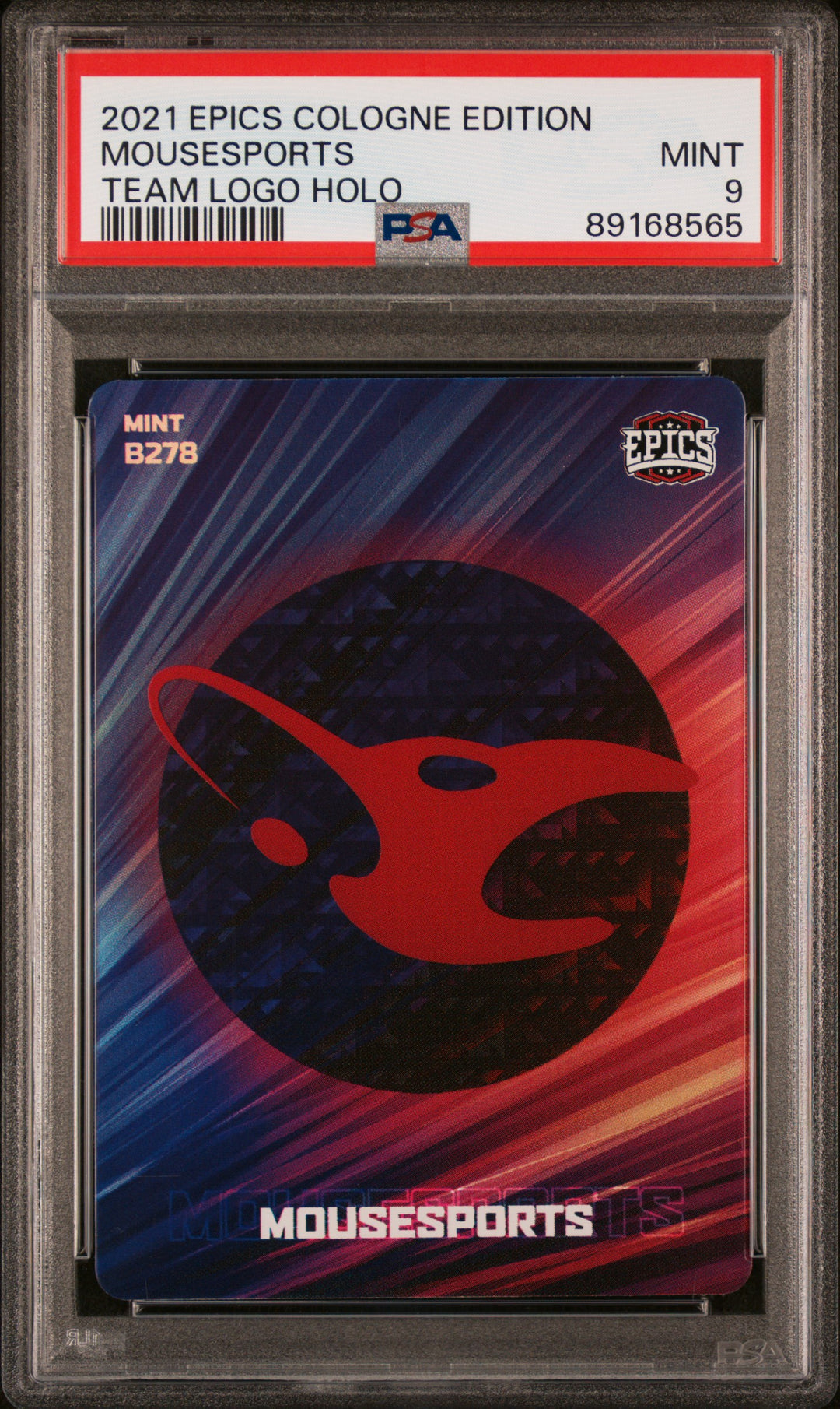 PSA 9 - Mousesports #B278 - Team Logo Holo - 2021 Epics Cologne Edition