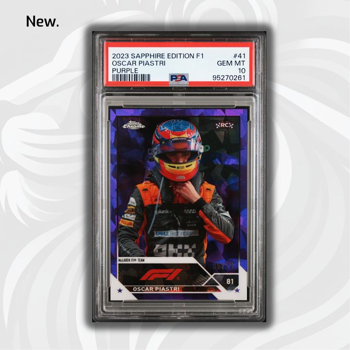 PSA 10 - 05/10 Oscar Piastri #41 - Purple - Sapphire Edition - 2023 Topps Chrome F1 - Rookie Card