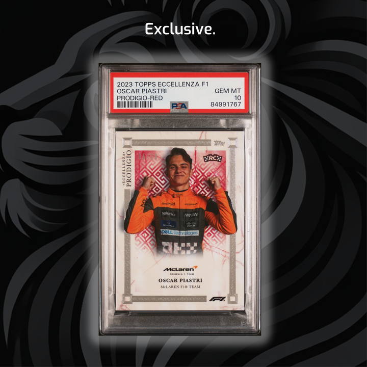 PSA 10 - 05/10 Oscar Piastri  - 2023 Eccellenza Prodigio - Red - Rookie Card