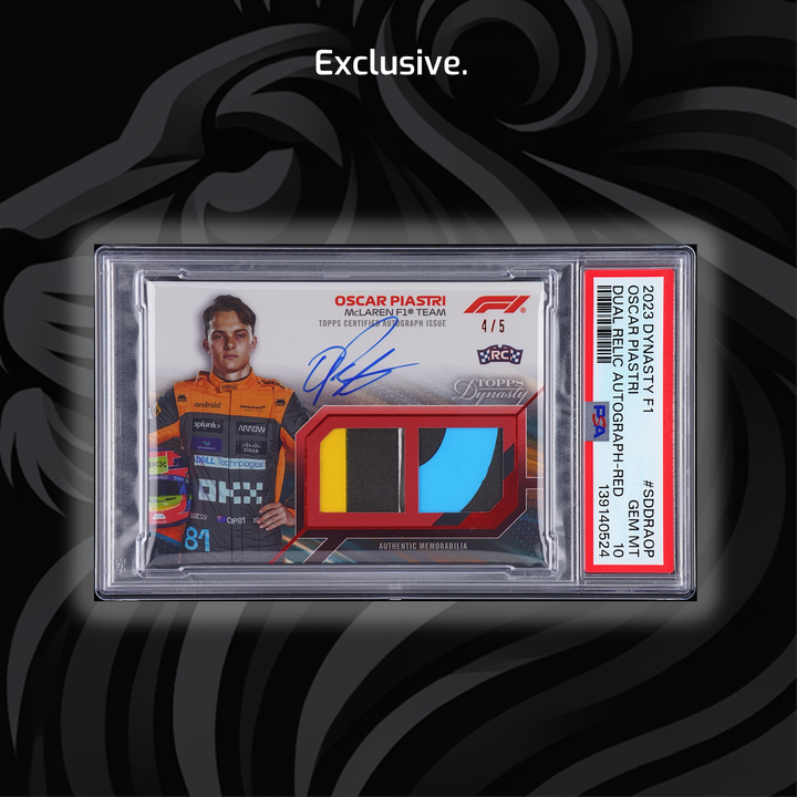 4/5 Red - Oscar Piastri #SDDRA-OP - 2023 Topps Dynasty Dual Relic - RC (POP1)