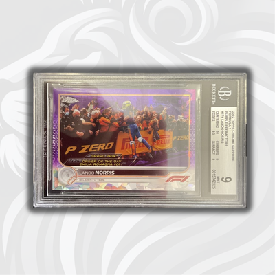 Beckett 9 - 07/10 - Lando Norris #174 - Sapphire Edition - Purple