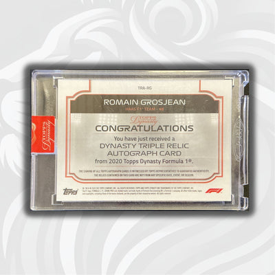 03/10  Romain Grosjean #TRA-RG – 2020 Topps Dynasty F1 – Triple Relic Autograph