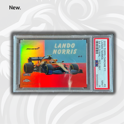 PSA 9 - 5/5 Lando Norris #6 - 54WLD/WHL - 2020 Topps Chrome F1 - Red - Rookie Card