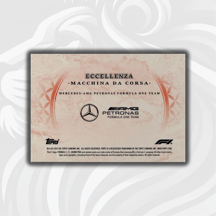 PSA - 05/10 Mercedes-AMG Petronas Formula One Team - 2024 Topps Eccellenza - Macchina Da Corsa - Back