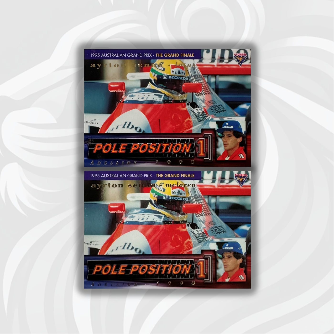 Futera 1995 - #PP6 -Rare Mclaren Reprint + Original Lotus Print - Ayrton Senna