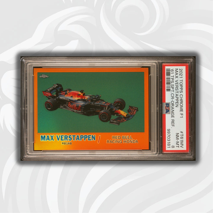 PSA 8 - 16/25 - Max Verstappen #T61MV - 1961 Topps Sports Cars - Orange