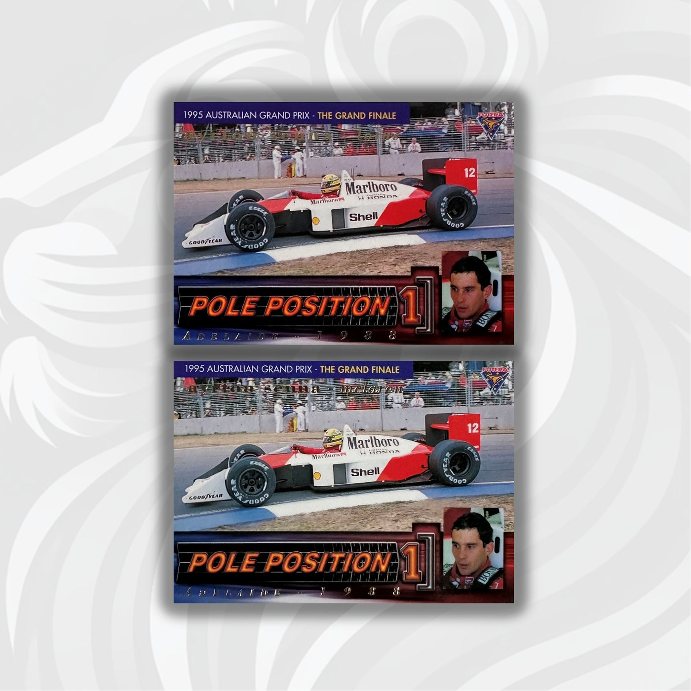 Futera 1995 - #PP4 -Rare Mclaren Reprint + Original Lotus Print - Ayrton Senna