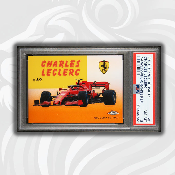 PSA 8 - 12/25 Charles Leclerc #54W-3 - Orange - 2020 Topps chrome F1