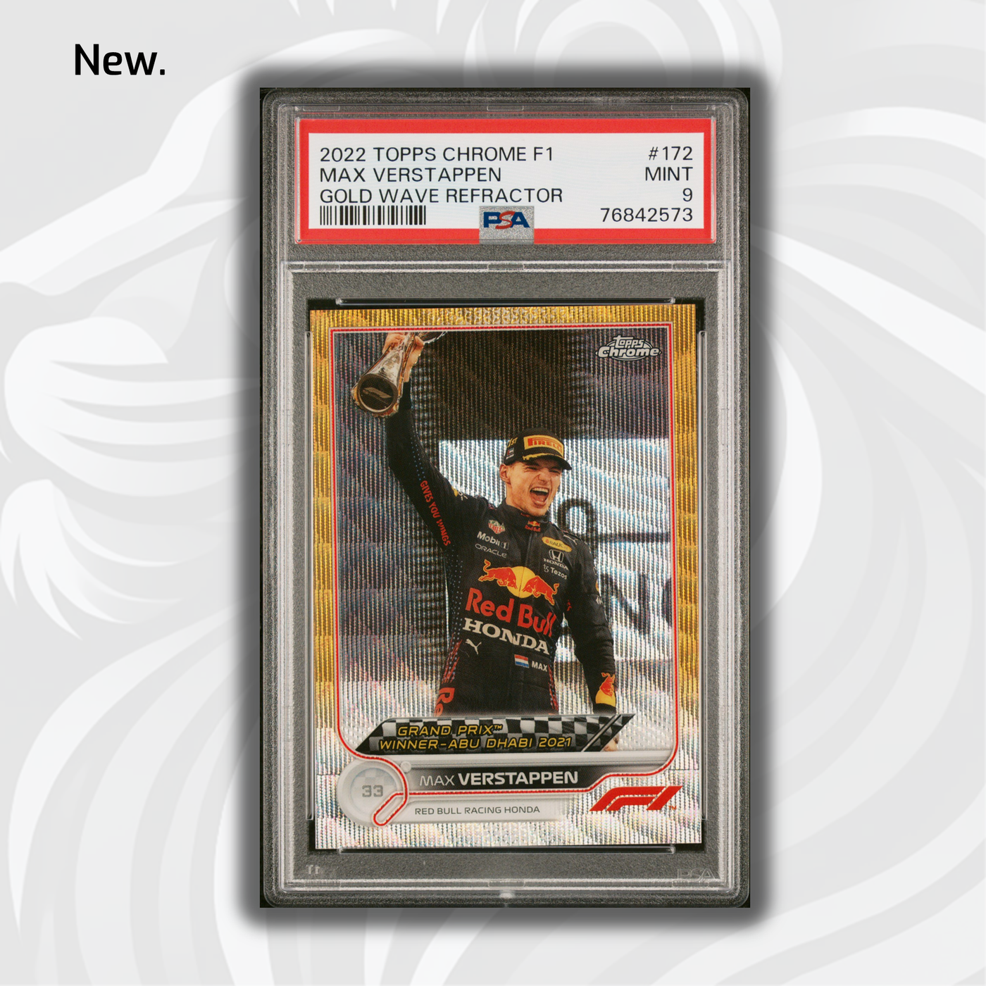 PSA 9 - 02/50 Max Verstappen #172 - Gold Wave Refractor - 2022 Topps Chrome F1