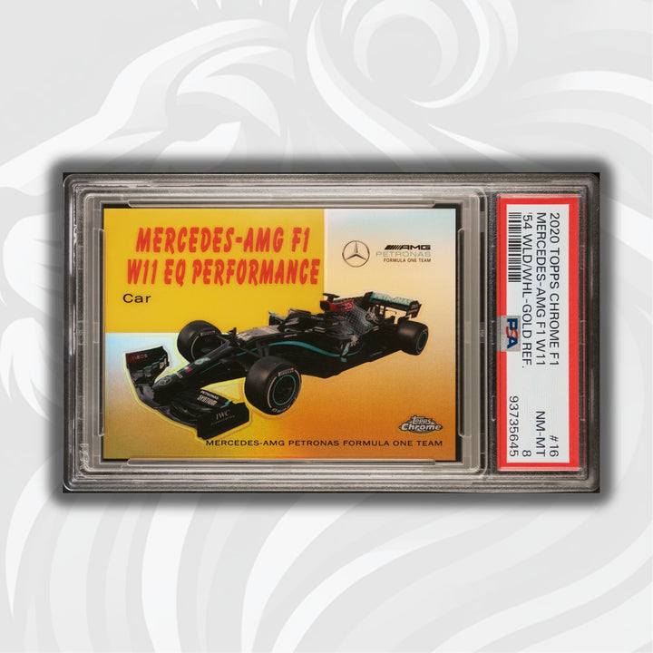 PSA 8 - 10/50 Mercedes AMG #54W-16 - Gold - 2020 Topps chrome F1