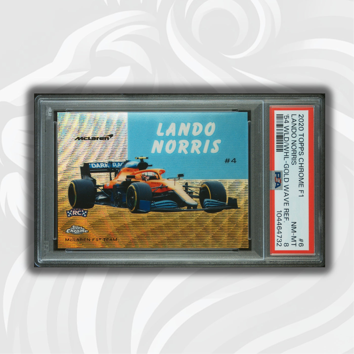 PSA 8 - 22/50 Lando Norris #54W-6 - Gold Wave - 2020 Topps chrome F1