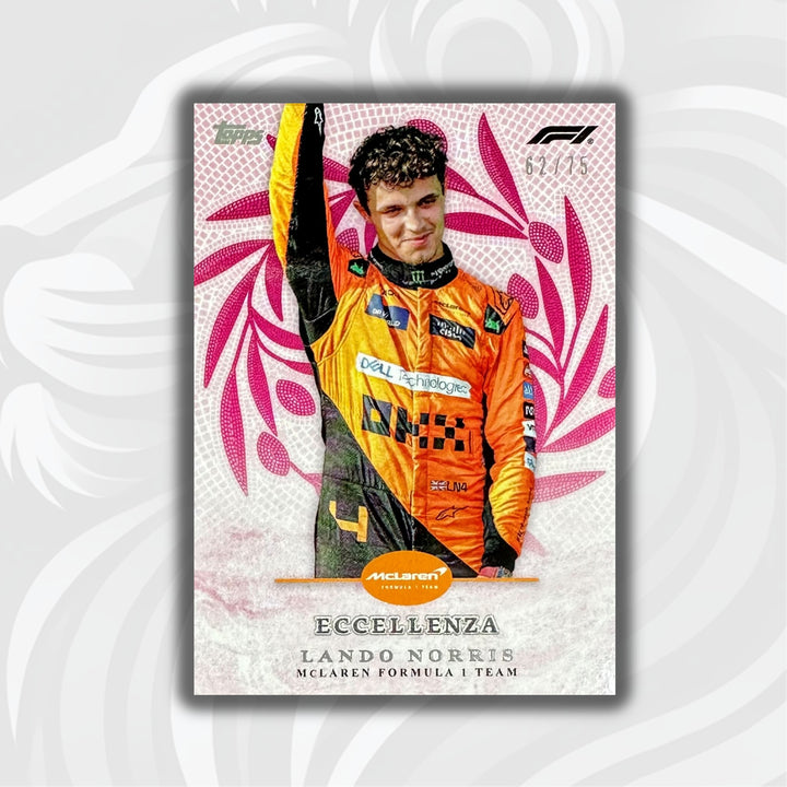 62/75 Lando Norris - Trionfo - Pink - 2024 Topps Eccellenza F1