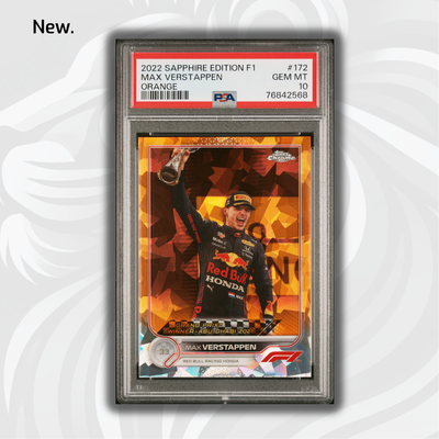 PSA 10 - 10/25 Max Verstappen #172 - Orange - Sapphire - 2022 Topps Chrome F1