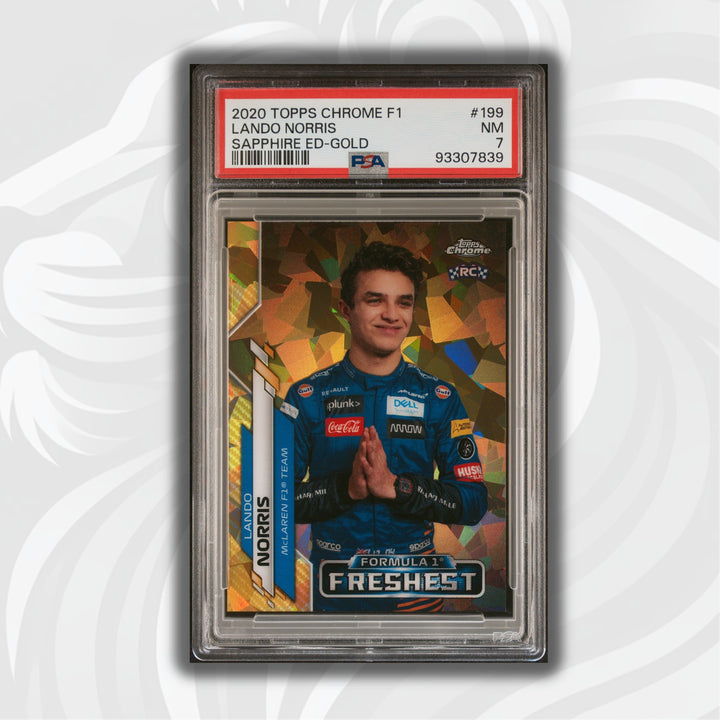PSA 7 - 40/50 Lando Norris #199 - Sapphire Edition - Gold - Rookie Card