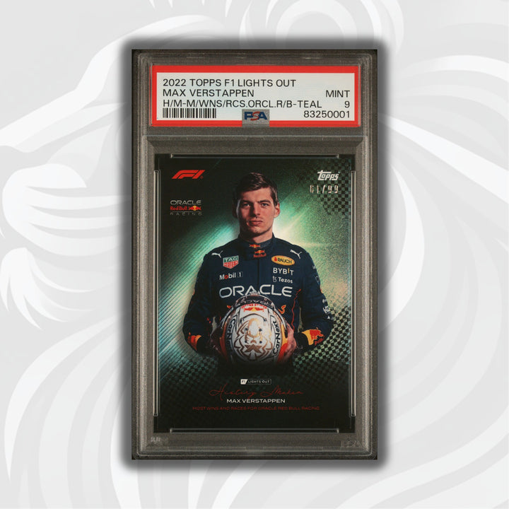 PSA 9 - /99 - Max Verstappen - Most Wins And Races - History Maker - Teal