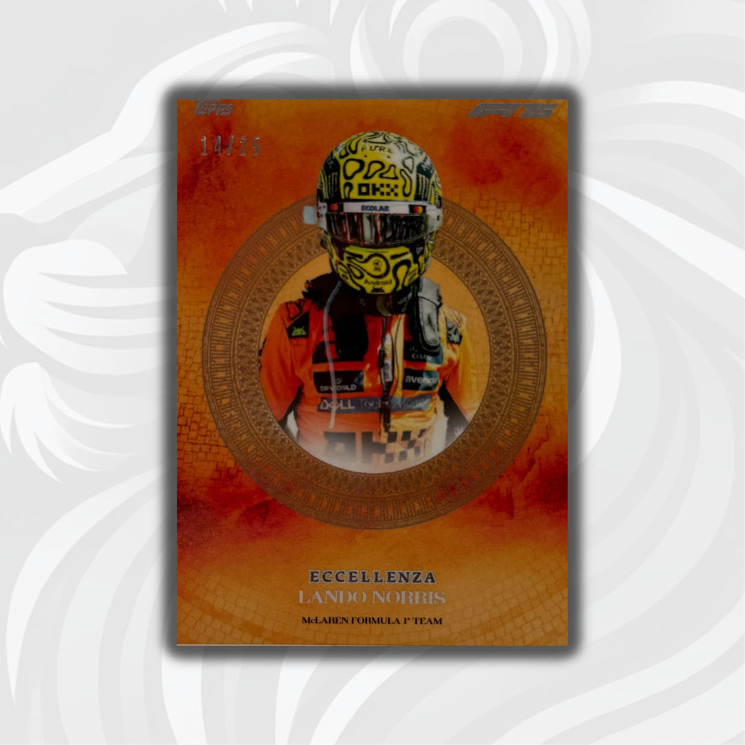 PSA - 14/25 Lando Norris - 2025 Topps Eccellenza - Orange - Front