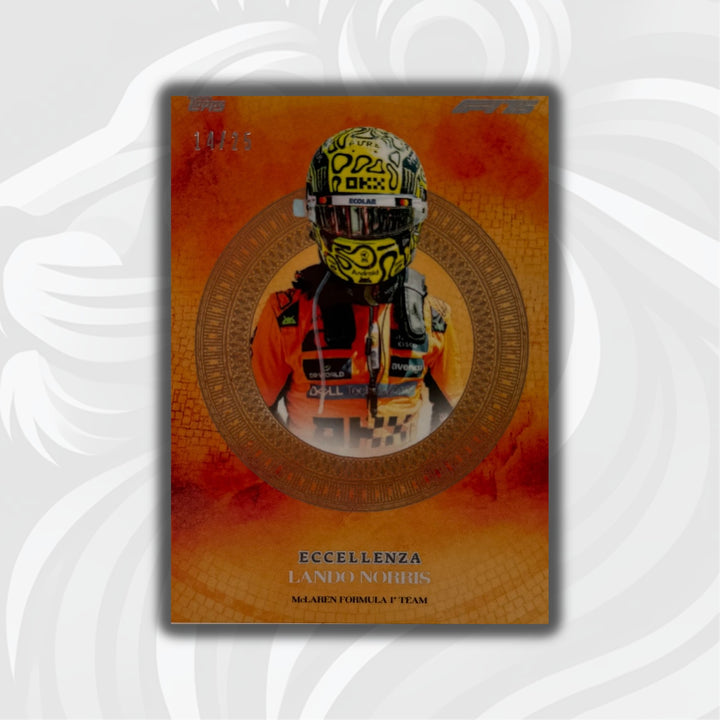 PSA - 14/25 Lando Norris - 2025 Topps Eccellenza - Orange - Front