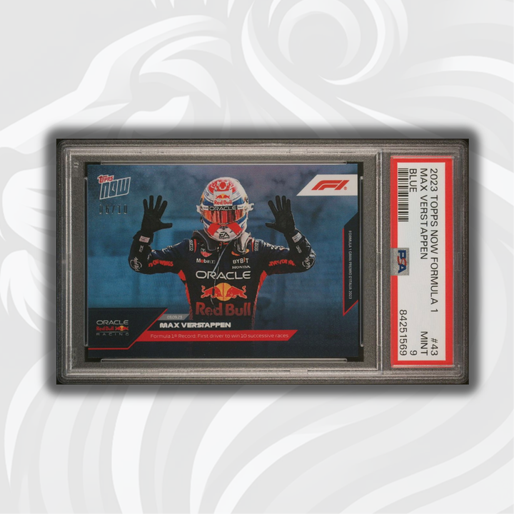 PSA 9 - 06/10 Max Verstappen #43 - Blue - 2023 Topps Now F1