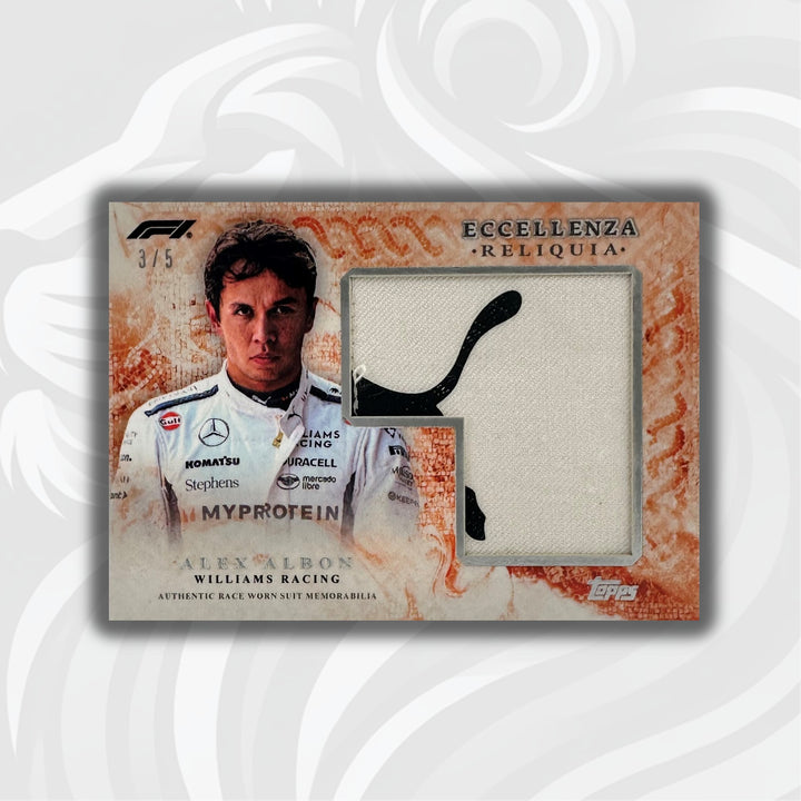 3/5 Alex Albon - Reliqua - Orange - 2024 Topps Eccellenza F1