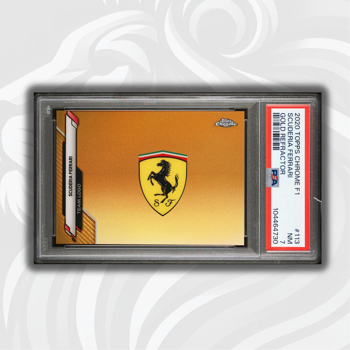 PSA 7 - 02/50 Scuderia Ferrari #113 - Logo - Gold Refractor - 2020 Topps Chrome F1