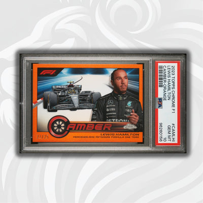 PSA 10 - 22/25 Lewis Hamilton #CAMLHI - Camber Orange - 2023 Topps Chrome F1