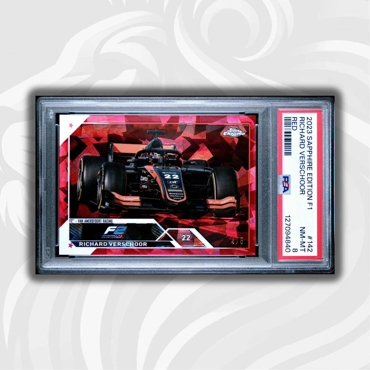 PSA 8 - 4/5 Red - Richard Verschoor #142 - 2023 Topps Chrome Sapphire