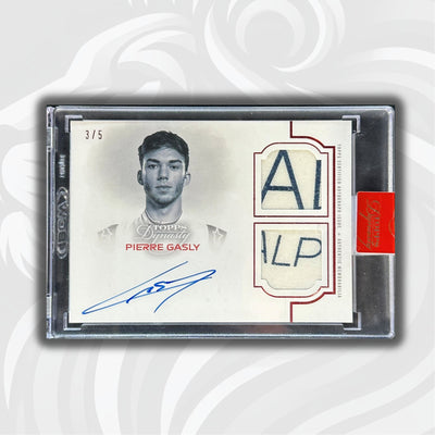 3/5 Red - Pierre Gasly #SDA-PG - 2020 Dynasty Dual Relic Autograph