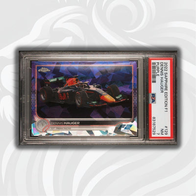 PSA 8 - 06/10 Dennis Hauger #129 - Sapphire Purple - 2022 Topps Chrome F1