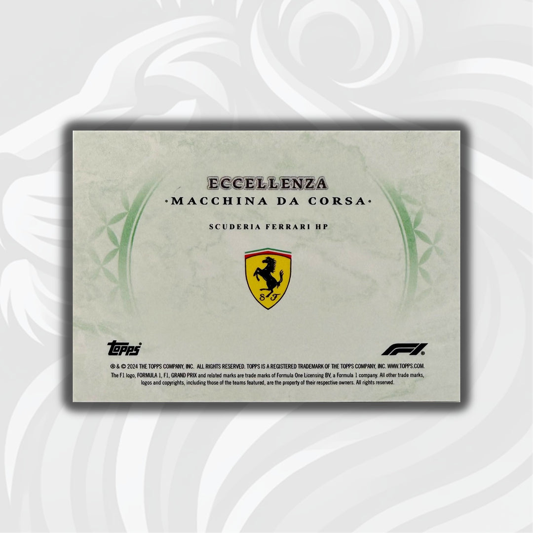 PSA - 47/99 Scuderia Ferrari HP - 2024 Topps Eccellenza - Macchina Da Corsa Green - Back