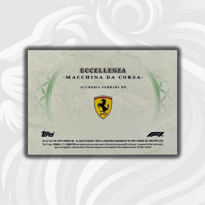 PSA - 47/99 Scuderia Ferrari HP - 2024 Topps Eccellenza - Macchina Da Corsa Green - Back
