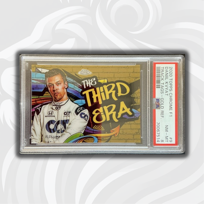 PSA 8 - 30/50 - Daniil Kvyat #2 - Track Tags - Gold - 2020 Topps Chrome F1