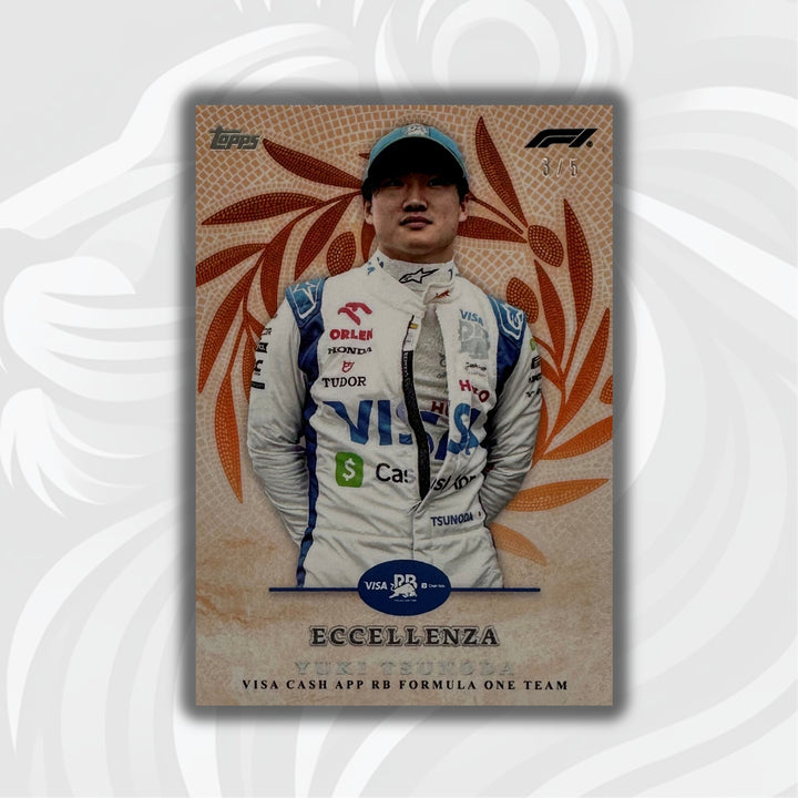 3/5 Yuki Tsunoda - Trionfo - Orange - 2024 Topps Eccellenza F1