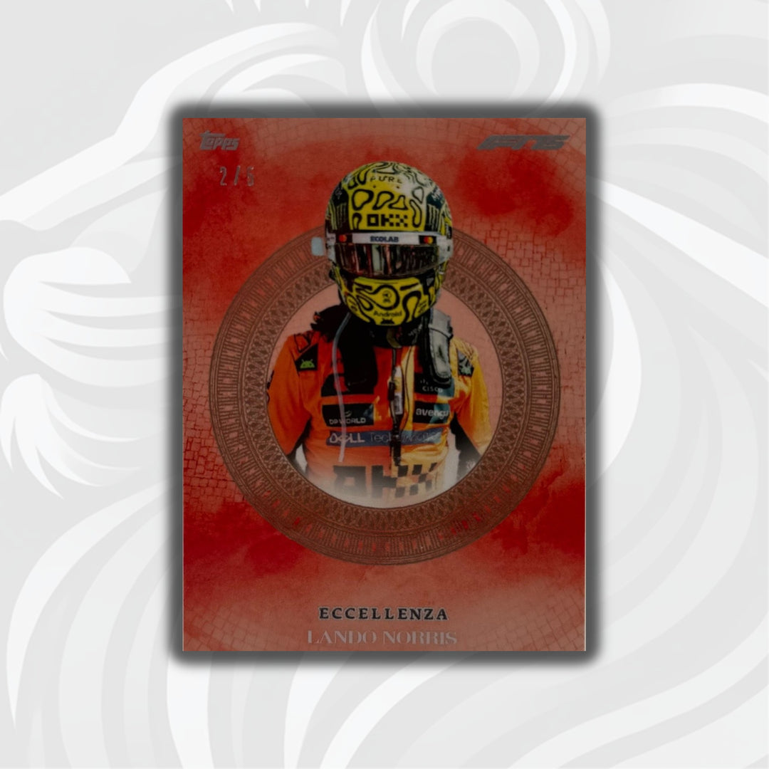 2/5 Lando Norris - 2025 Topps Eccellenza - Red - Front