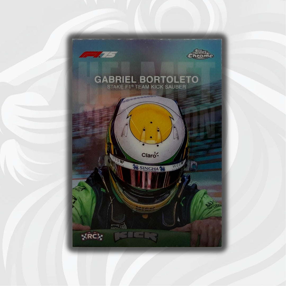 Gabriel Bortoleto #HC-10 - 2025 Topps Chrome F1 - Helmet Chrome - Front