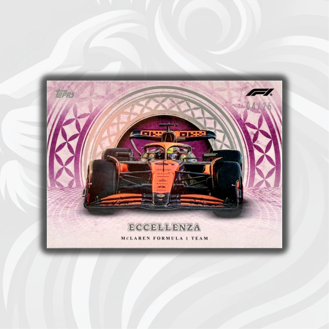 PSA - 04/25 McLaren Formula 1 Team - 2024 Topps Eccellenza - Macchina Da Corsa - Front