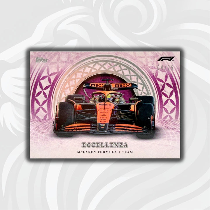 PSA - 04/25 McLaren Formula 1 Team - 2024 Topps Eccellenza - Macchina Da Corsa - Front