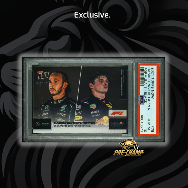 PSA 10 - 06/10 Hamilton/Verstappen - #78 - 369.5 Points each - Black