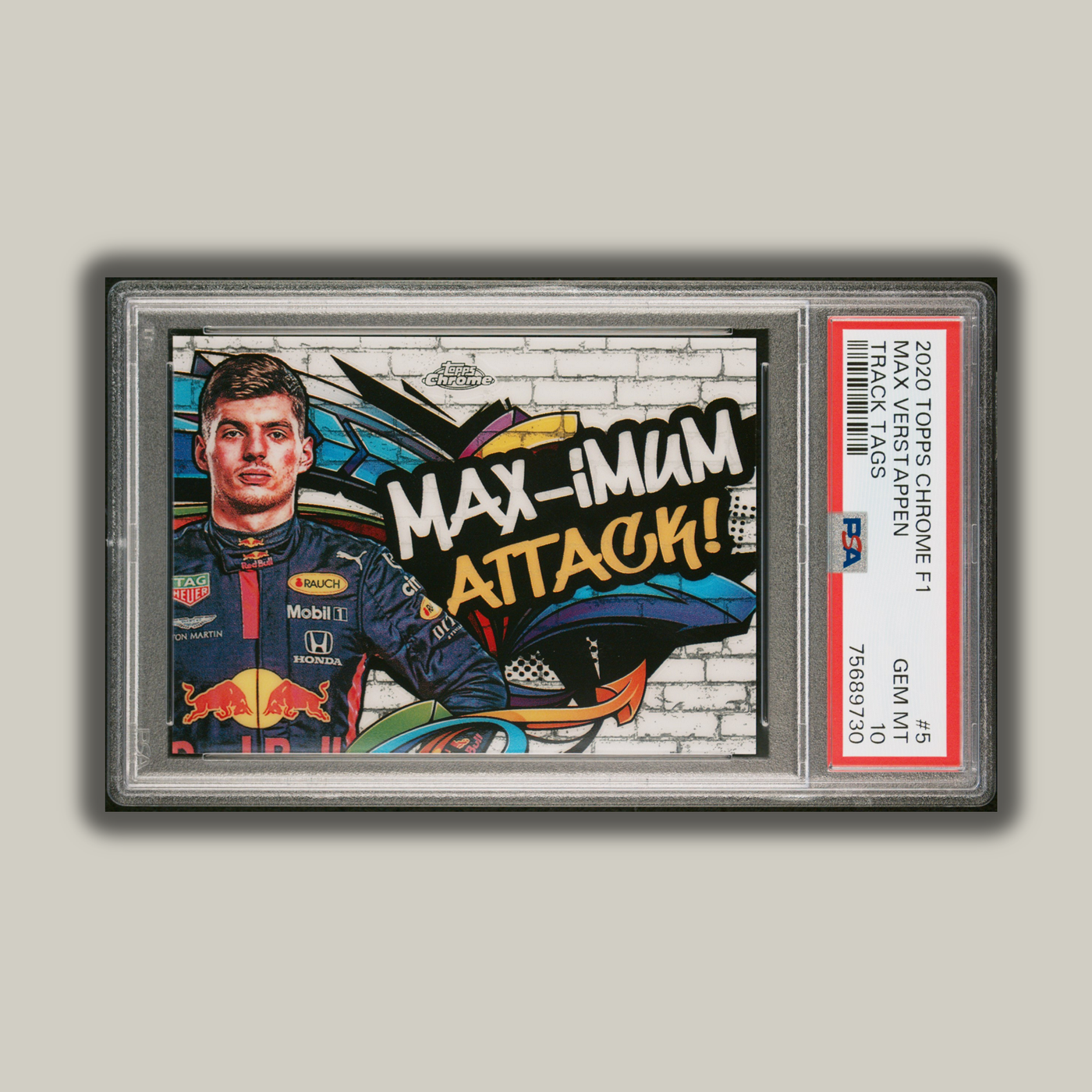 PSA 10 - MAX VERSTAPPEN #5 - TRACK TAGS