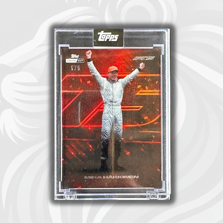 5/5 Red - Mika Hakkinen - 2025 Topps Lights Out - 75th Anniversary