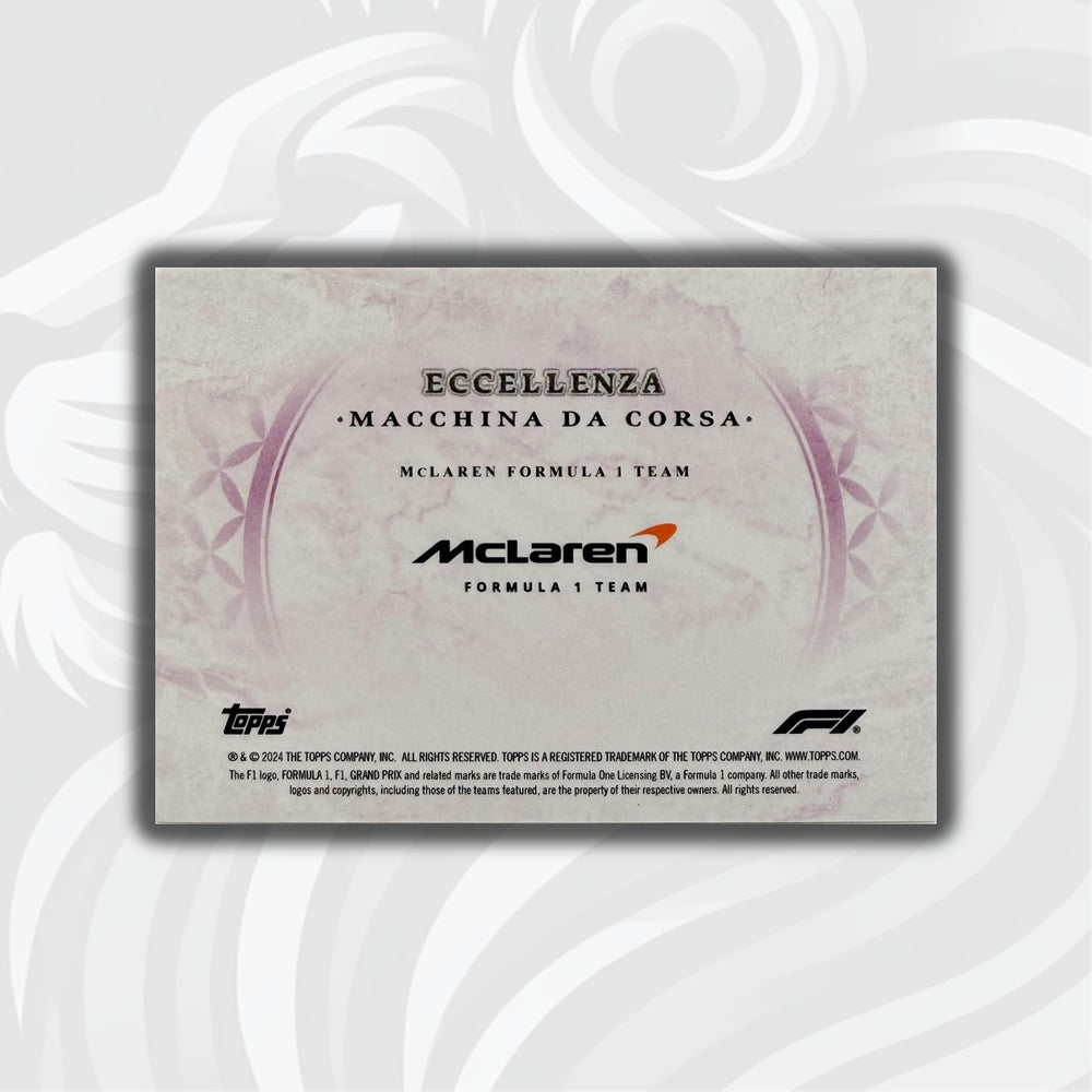 PSA - 04/25 McLaren Formula 1 Team - 2024 Topps Eccellenza - Macchina Da Corsa - Back