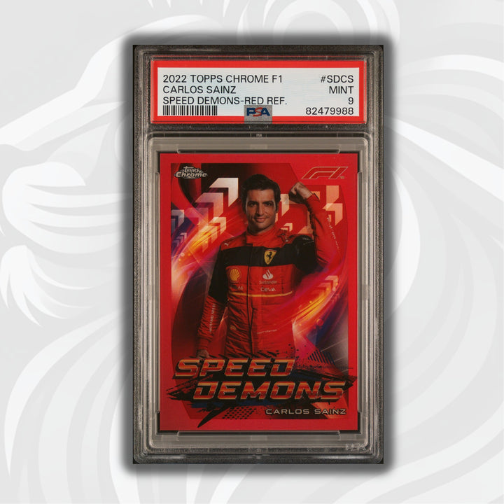 PSA 9 - 5/5 Carlos Sainz #SDCS - Speed Demons - Red Refractor