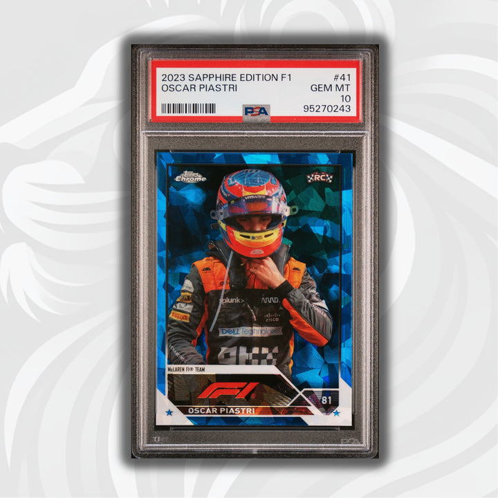 PSA 10 - Oscar Piastri #41 - Sapphire - 2023 Topps Chrome F1 - Rookie Card