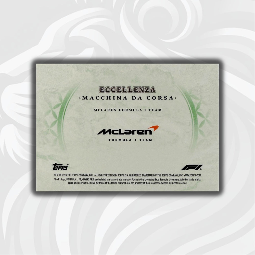 PSA - - 61/99 McLaren Formula 1 Team - 2024 Topps Eccellenza - Green - Back