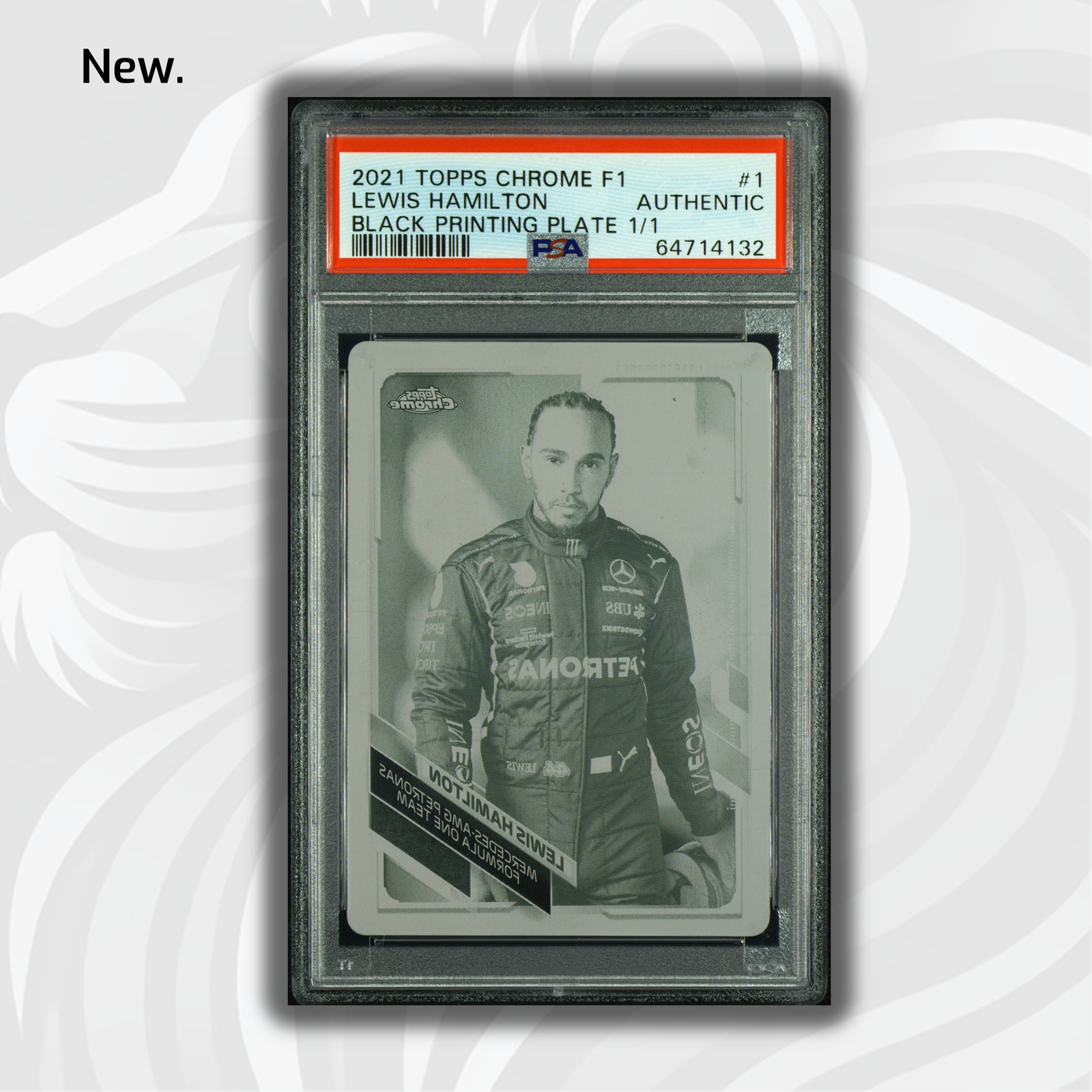 1/1 Black Printing Plate - Lewis Hamilton #1 - 2021 Topps Chrome F1