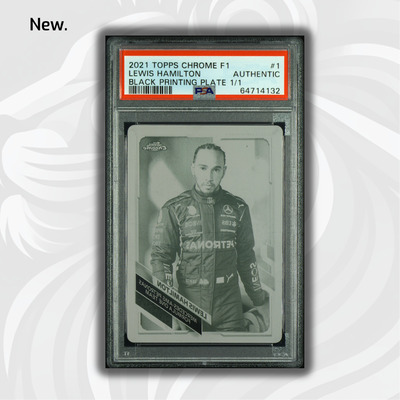 1/1 Black Printing Plate - Lewis Hamilton #1 - 2021 Topps Chrome F1