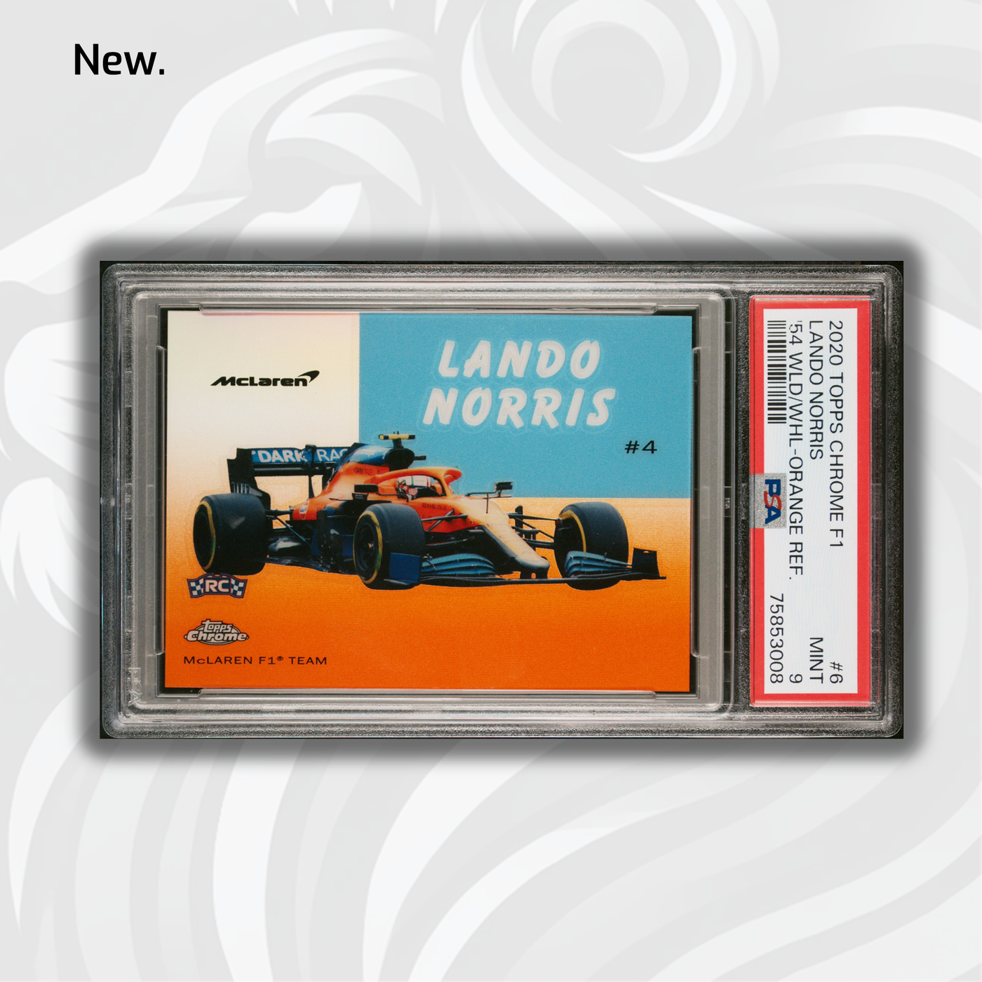 PSA 9 - 21/25 Lando Norris #6 - 54WLD/WHL - 2020 Topps Chrome F1 - Orange - Rookie Card