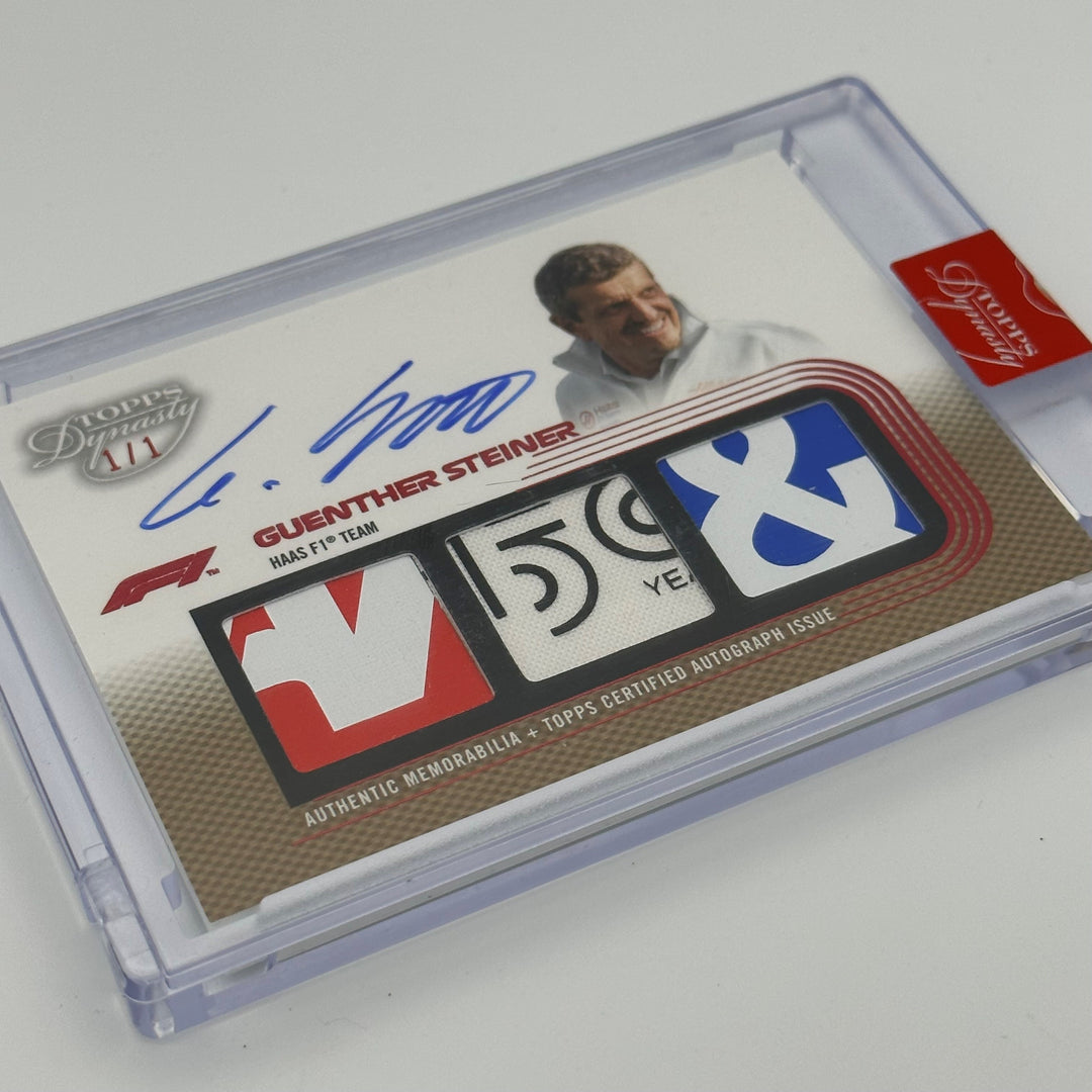 1/1 Gold - Guenther Steiner - 2022 Topps Dynasty - Triple Patch
