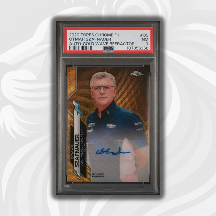 PSA 7 - 49/50 Auto - Otmar Szafnauer #F1A-OS - Topps Chrome 2020 - Gold Wave (POP2)